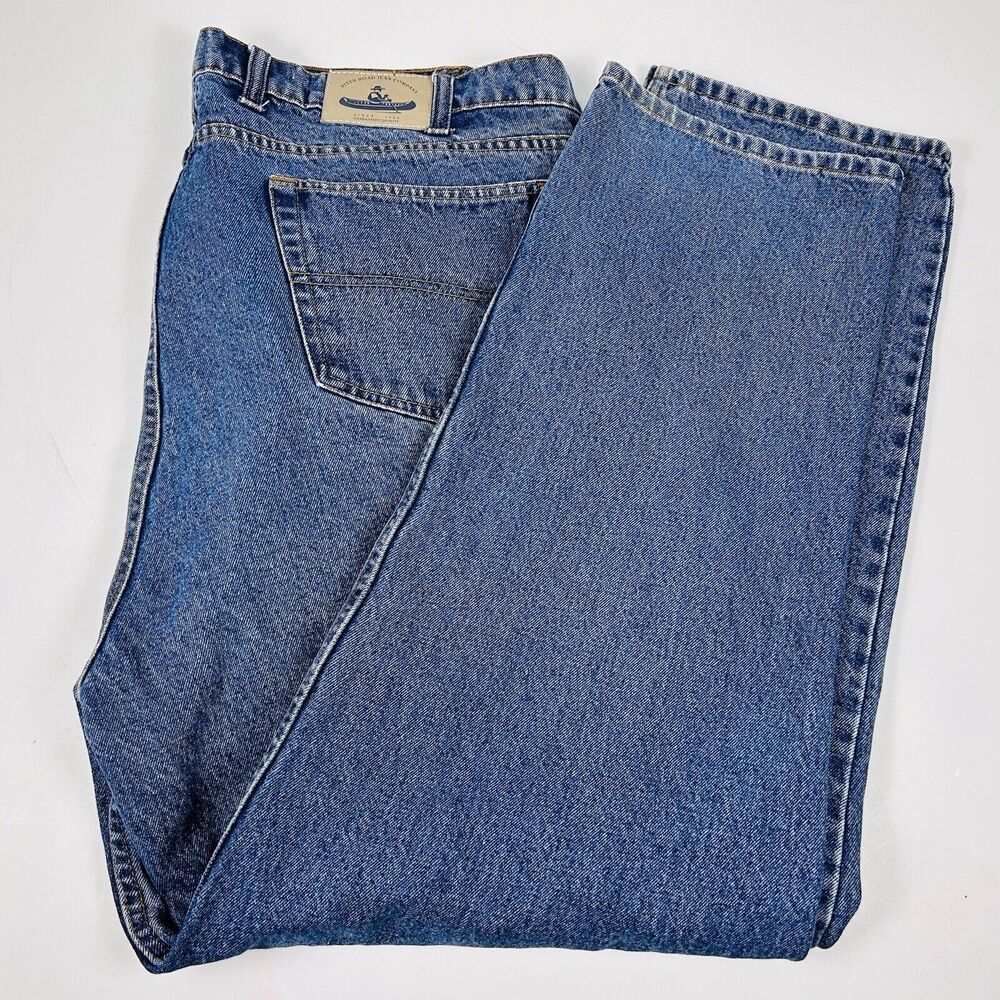 River Road 44 x 32 Blue Jeans Medium Wash 100% Cotton Casual